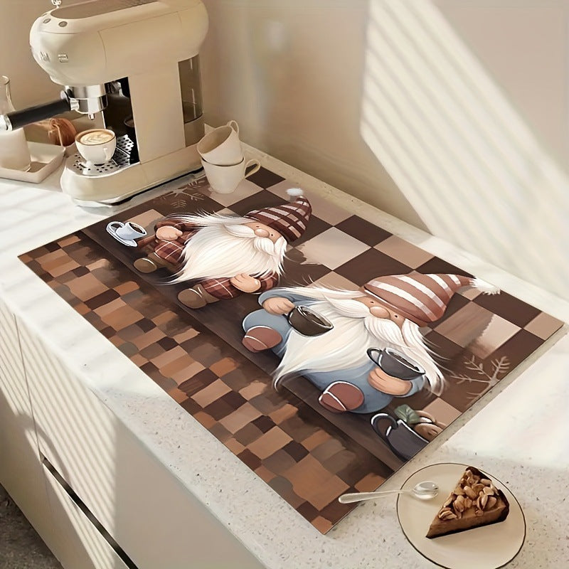 Festive Christmas Kitchen Rug with Holiday Print | Non-Slip Indoor Mat, Easy to Wipe Clean | Seasonal Floor Decor for Sinks