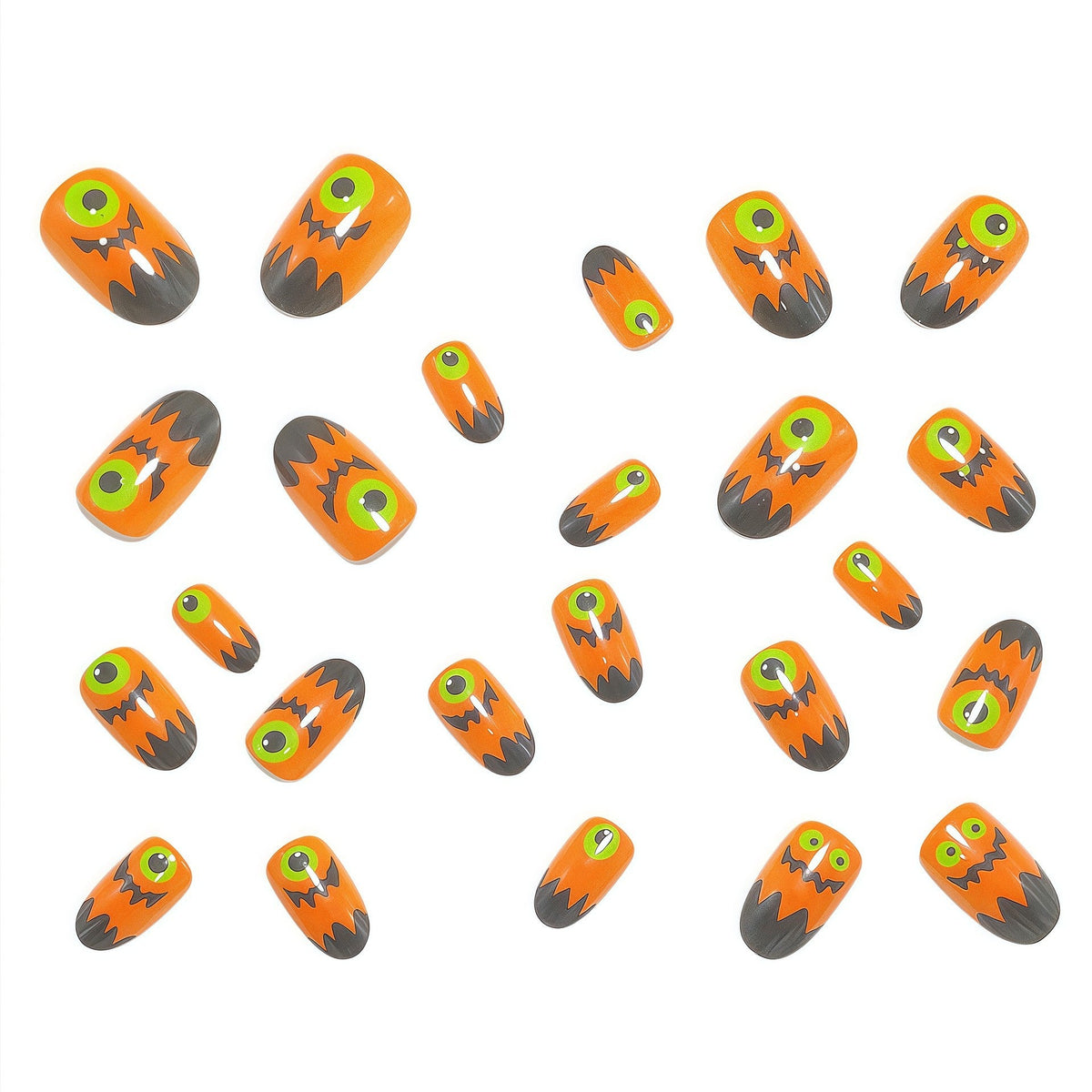 Halloween Press-On Nails | Available in Black | Glue-Free Application in Minutes for Parties and Nights Out