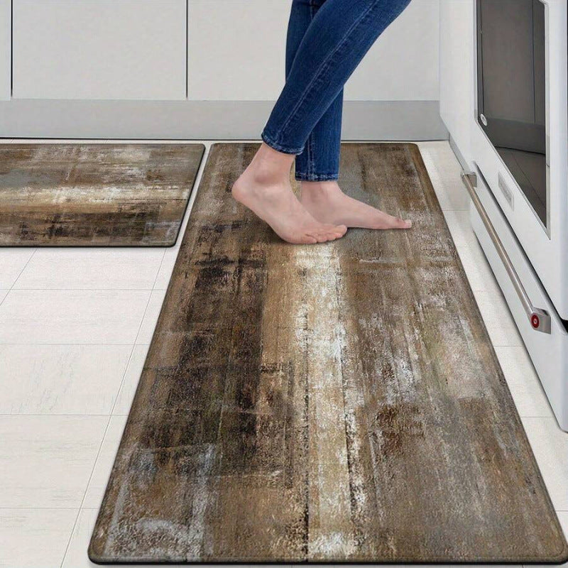 Christmas Kitchen Mat with a Merry Message | Festive Xmas Floor Rug in Black or Grey | Holiday Decor for Cooking Spaces