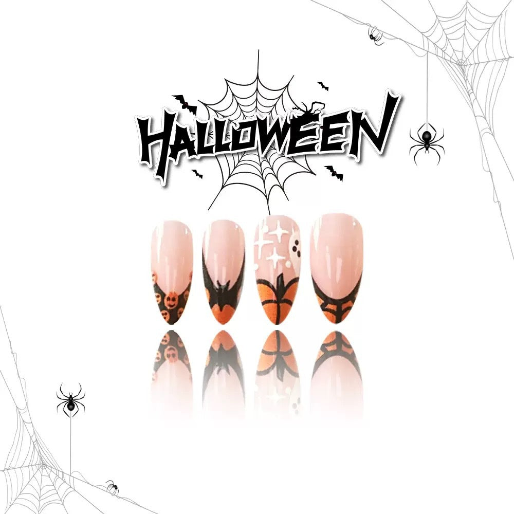 Halloween Press-On Nails | Available in Yellow, Unicolor | Glue-Free Application in Minutes for Parties and Nights Out