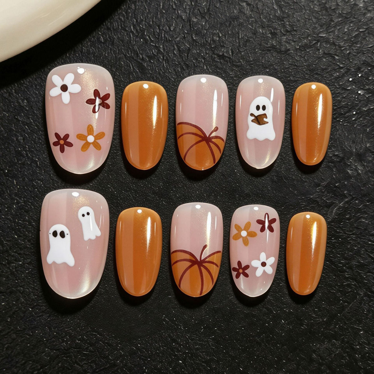 Halloween Press-On Nails | Available in 30 Stück | Glue-Free Application in Minutes for Parties and Nights Out