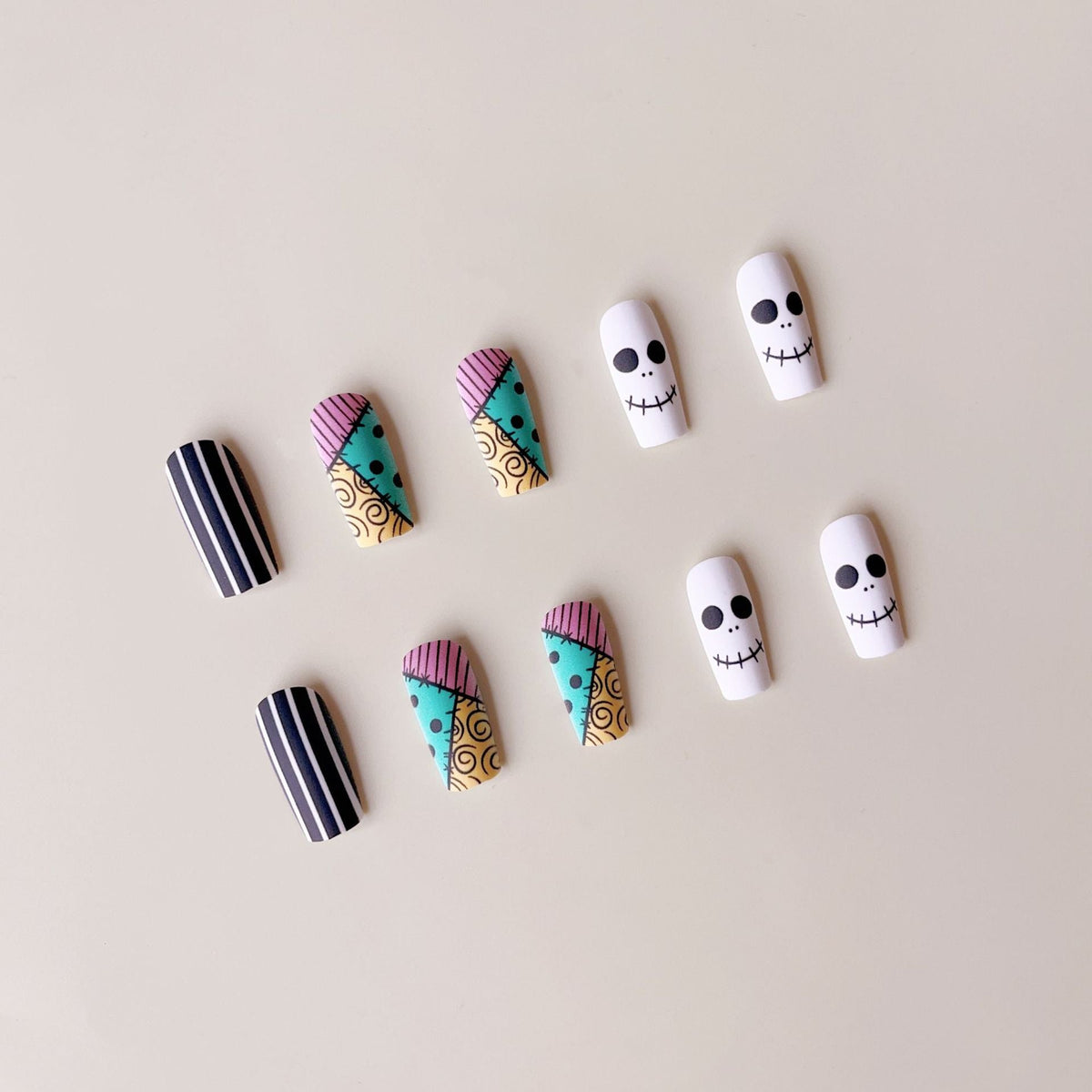 Halloween Press-On Nails | Available in Transparent, Unbekannt | Glue-Free Application in Minutes for Parties and Nights Out