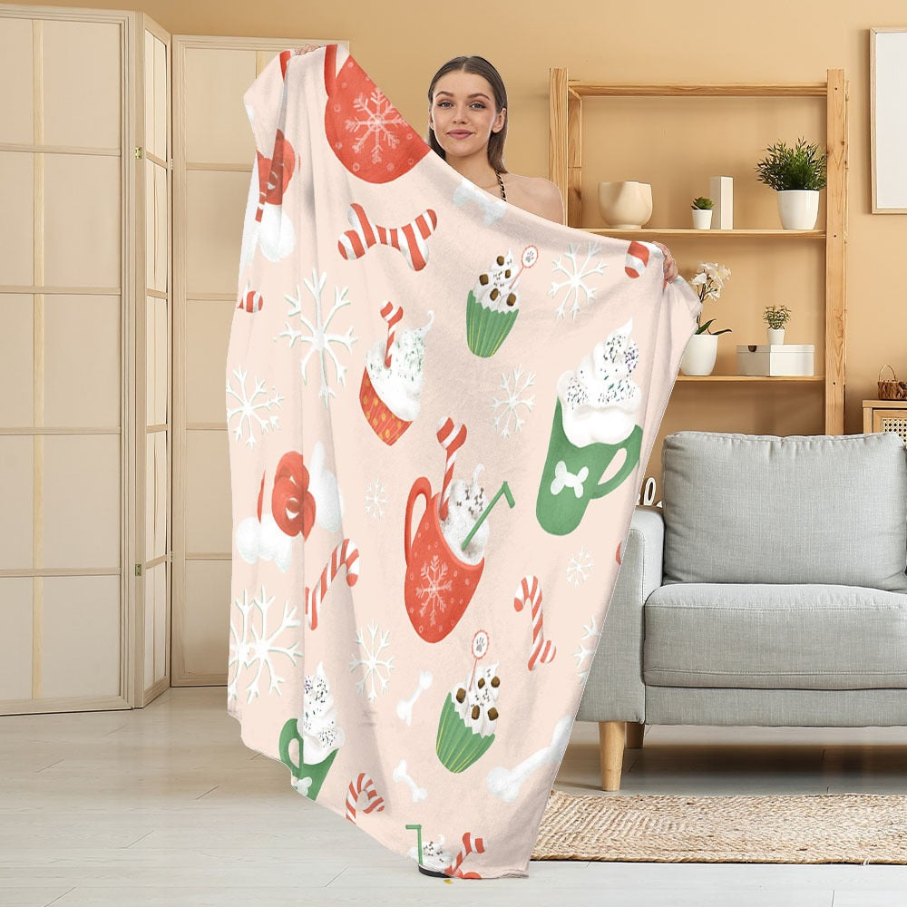 Halloween Throw Blanket | Available in White | Soft Fleece for Sofas, Beds, and Movie Nights