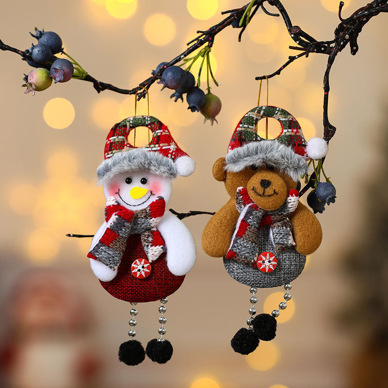 Felt Snowman Christmas Ornament with Scarf and Hat | Hanging Tree Accent in 30 Designs | Soft Indoor Holiday Decorations