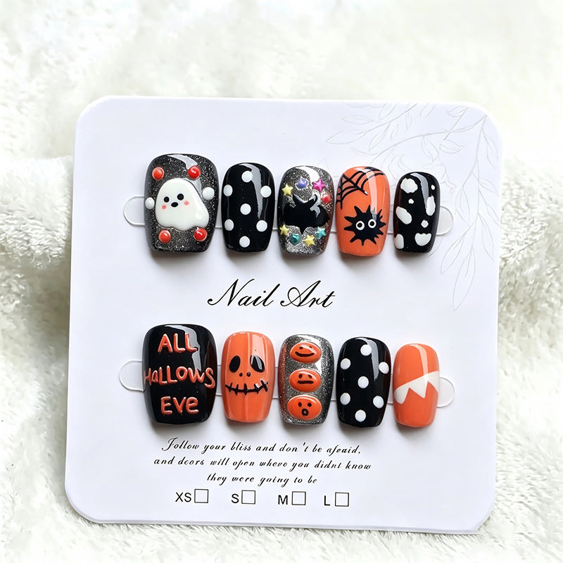 Halloween Press-On Nails | Available in Kürbisfest | Glue-Free Application in Minutes for Parties and Nights Out