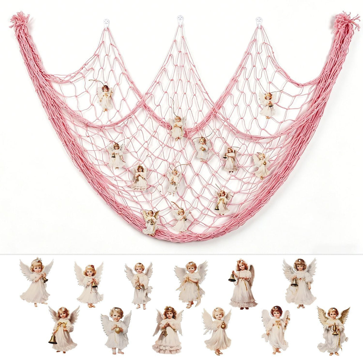 Christmas Ornament Hammock for Baubles | Hanging Net for Xmas Decorations, 1 x 2 m | Festive Indoor Display for Your Tree