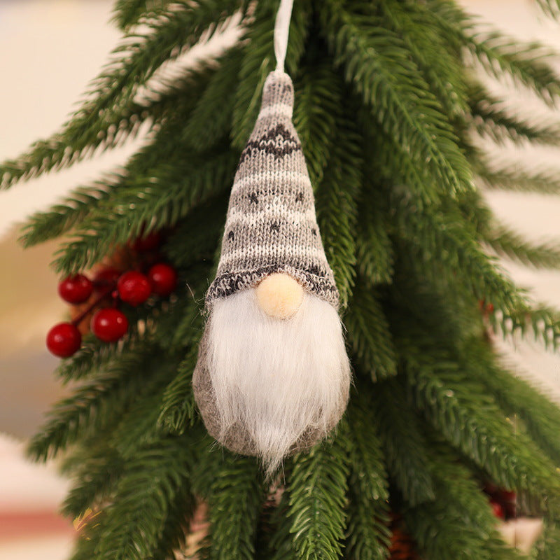 Felt Gnome Christmas Ornament with a Santa Hat | Fluffy White Beard and Hanging Loop | Soft Tree and Wreath Decorations