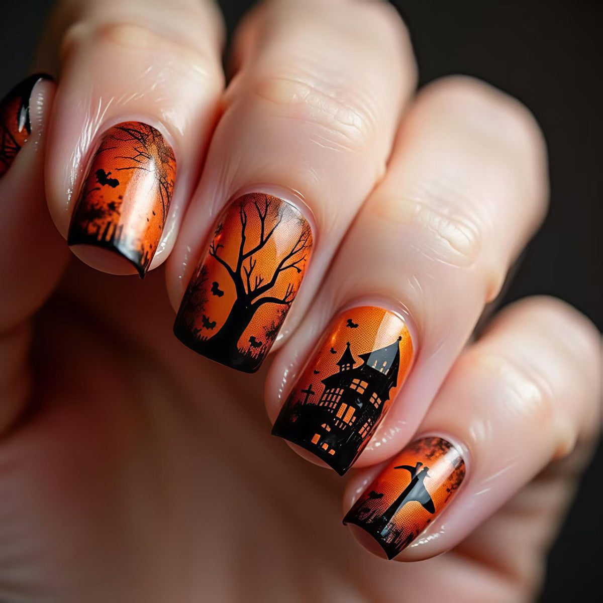 Halloween Press-On Nails | Available in Jelly | Glue-Free Application in Minutes for Parties and Nights Out