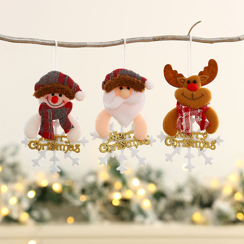 Plush Snowman Holiday Ornament with Scarf and Hanging Loop | Soft Character Decor | Festive Christmas Tree Decorations