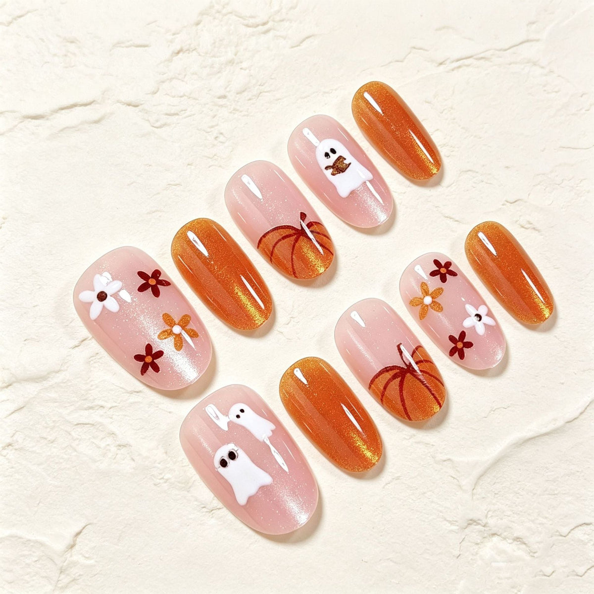 Halloween Press-On Nails | Available in 30 Stück | Glue-Free Application in Minutes for Parties and Nights Out