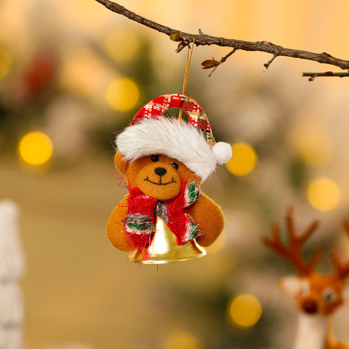 Soft Fabric Snowman Christmas Ornaments | Lively Scarf and Hat Design | Hangs from Any Branch or Hook in Four Styles