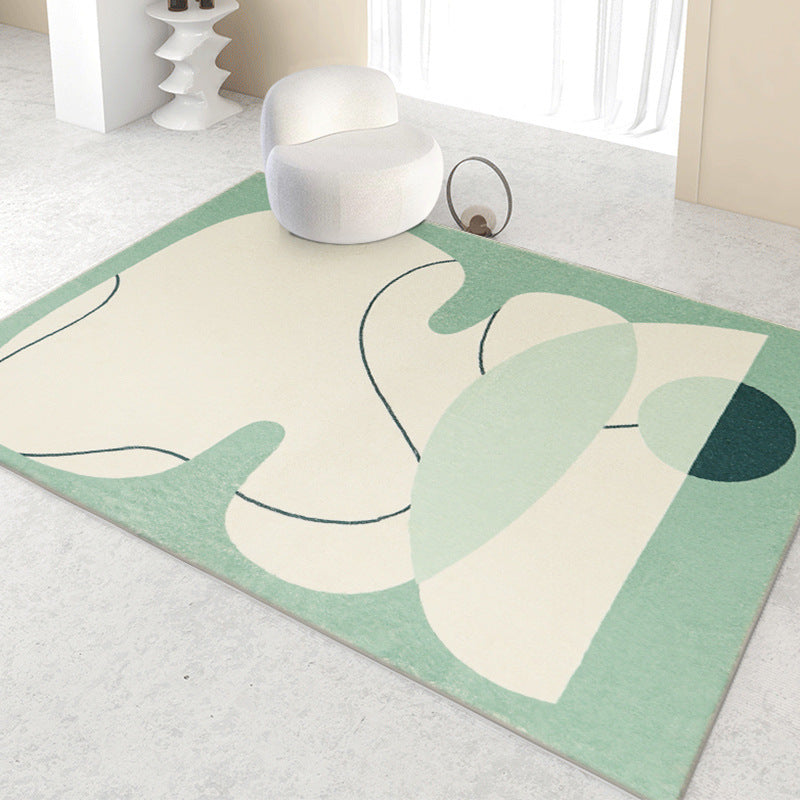 Black and White Abstract Area Rug with a Soft Pile | Four Sizes, 31 x 47 to 55 x 79 in | Easy to Vacuum