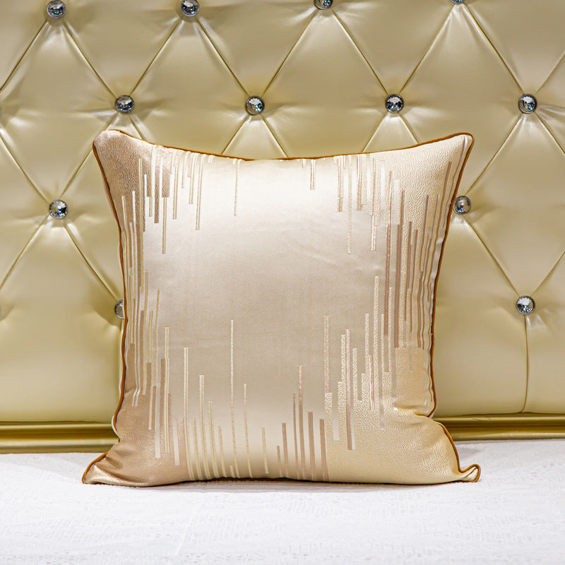 Woven Texture Throw Pillow with Piped Edge | Vertical Stripe Pattern for a Sofa, Bed or Chair | 13 Colors