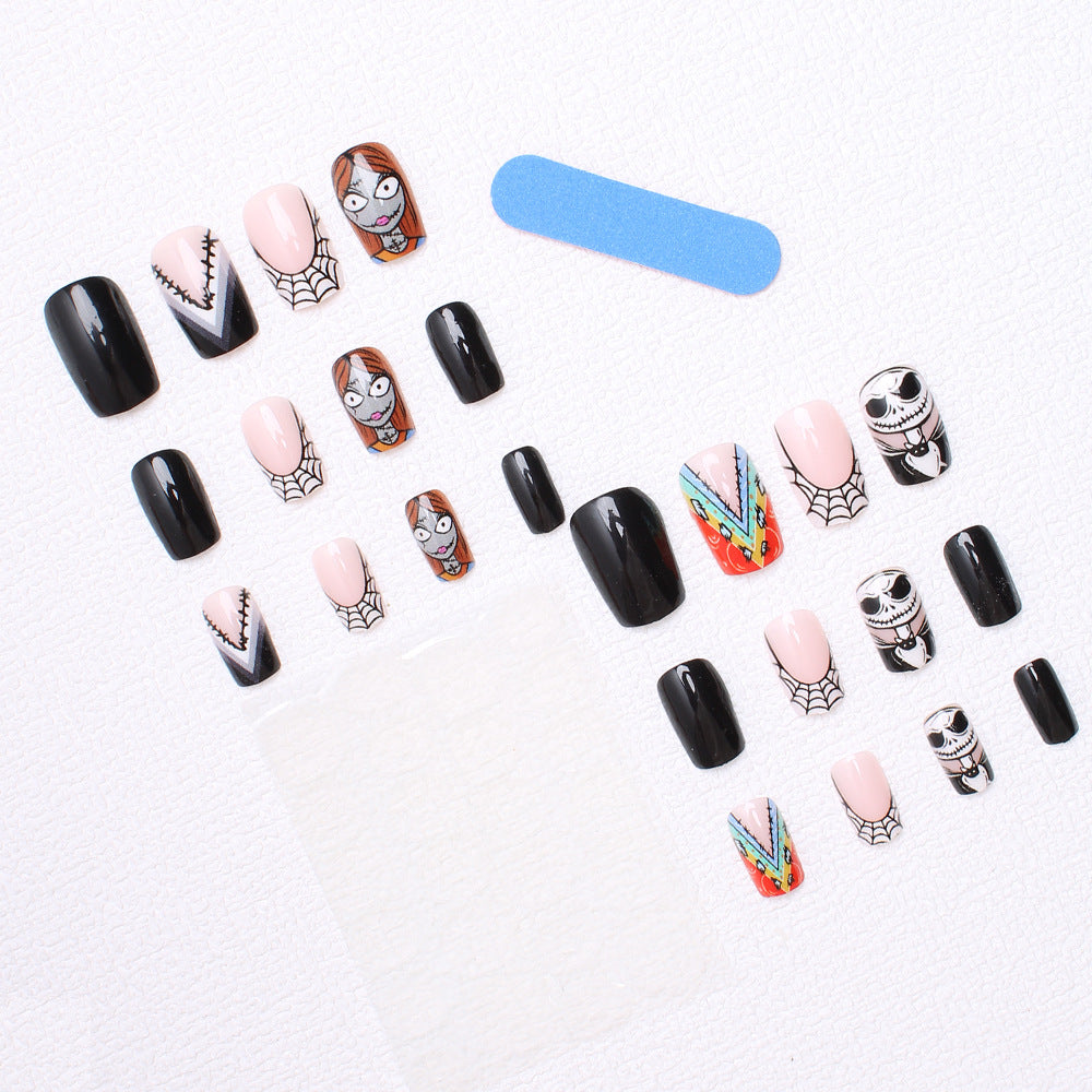 Halloween 3D Press-On Nails | Available in Blue, Yellow | Glue-Free Application in Minutes for Parties and Nights Out