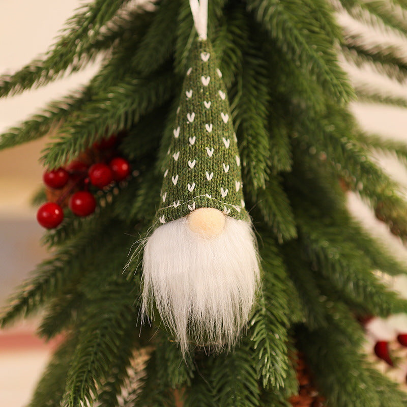 Felt Gnome Christmas Ornament with a Santa Hat | Fluffy White Beard and Hanging Loop | Soft Tree and Wreath Decorations