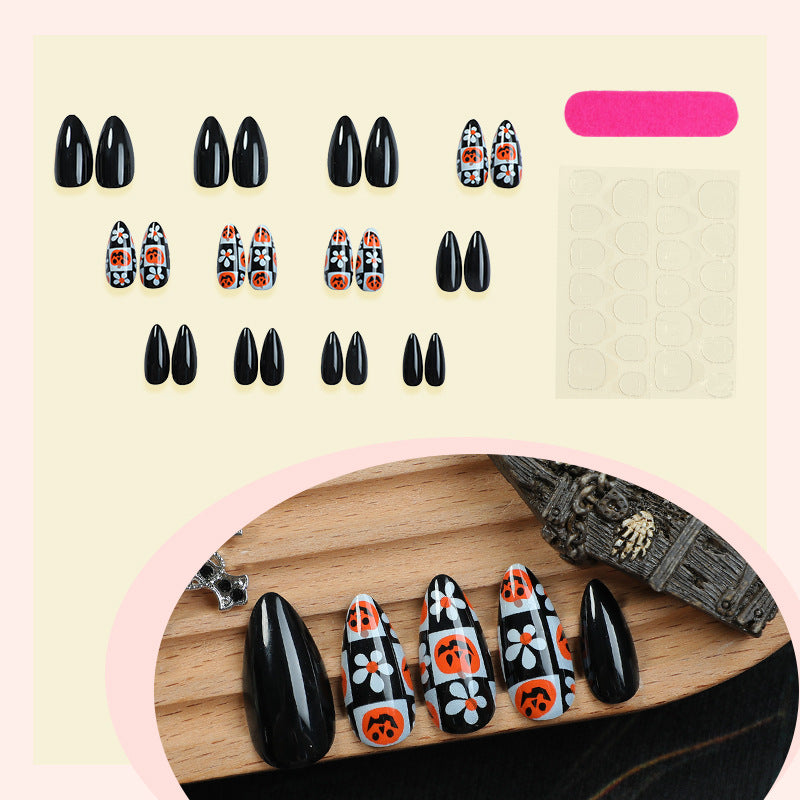 Halloween Press-On Nails | Available in Farbe | Glue-Free Application in Minutes for Parties and Nights Out