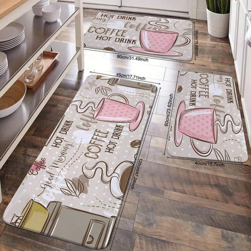Christmas Kitchen Mat with a Merry Message | Festive Xmas Floor Rug in Black or Grey | Holiday Decor for Cooking Spaces
