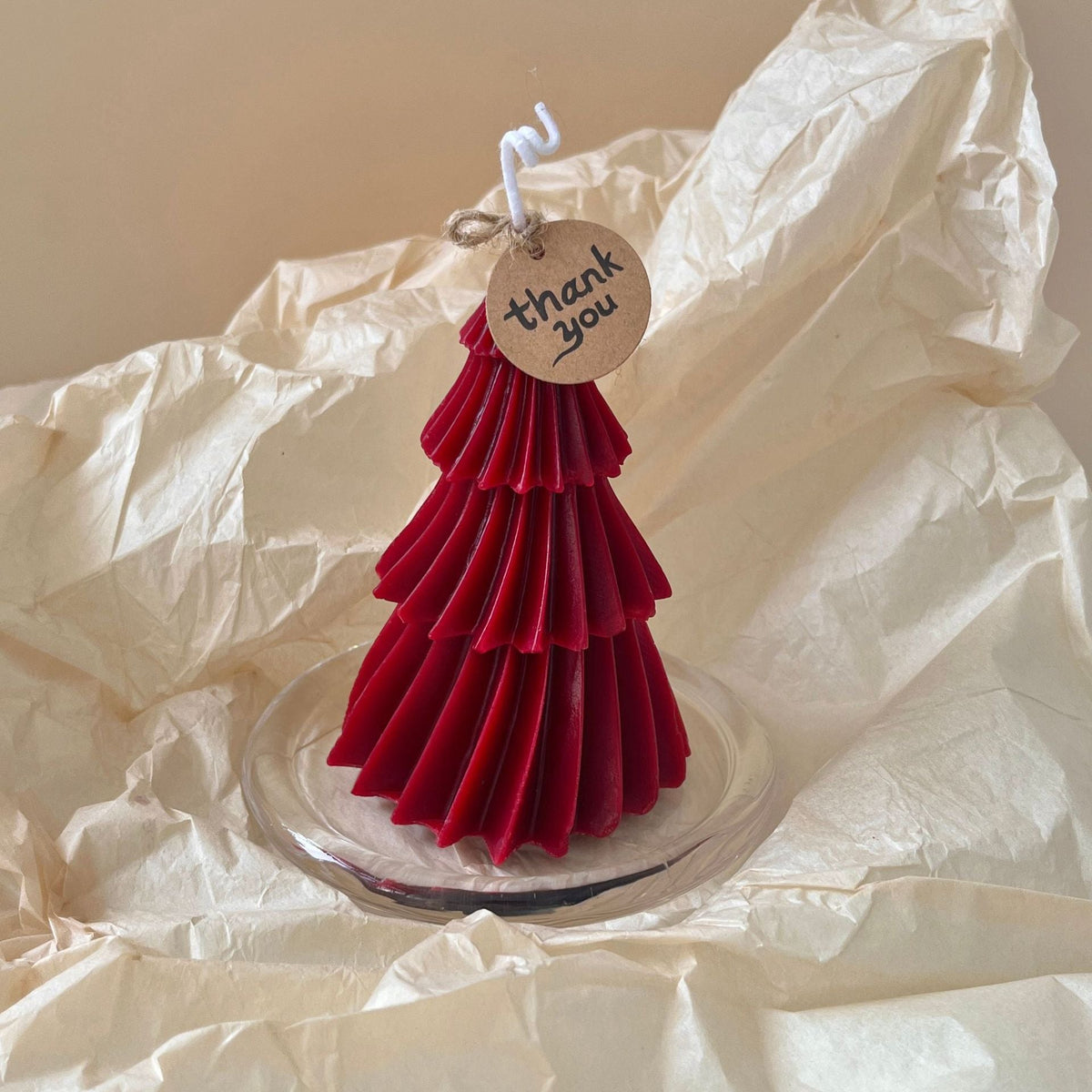 Bubble Christmas Tree Candle with Star Top | Hand Poured Wax, Cotton Wick | Holiday Centerpieces for Mantel and Tabletop