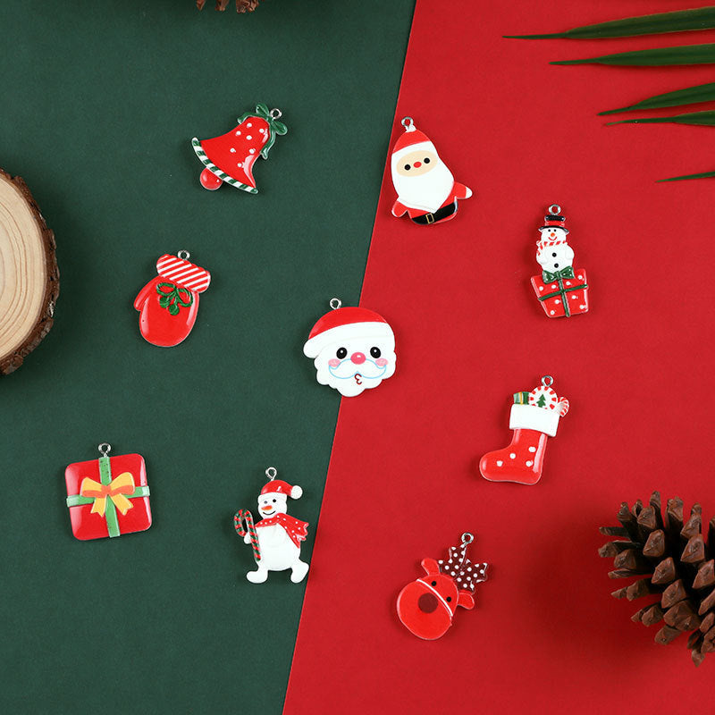 Mini Santa Charm Ornament with a Hanging Loop | Tree, Wreath and Gift Wrap Christmas Decorations | Lightweight, Durable