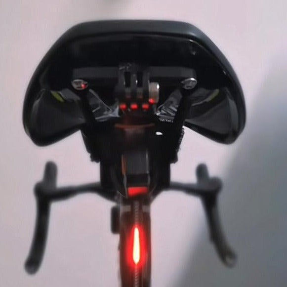 Slim LED Bike Light for the Seatpost | Weatherproof Housing with a Strap Mount That Needs No Tools | Red, Yellow or Blue