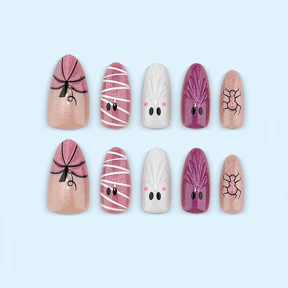Halloween Press-On Nails | Available in Yellow | Glue-Free Application in Minutes for Parties and Nights Out