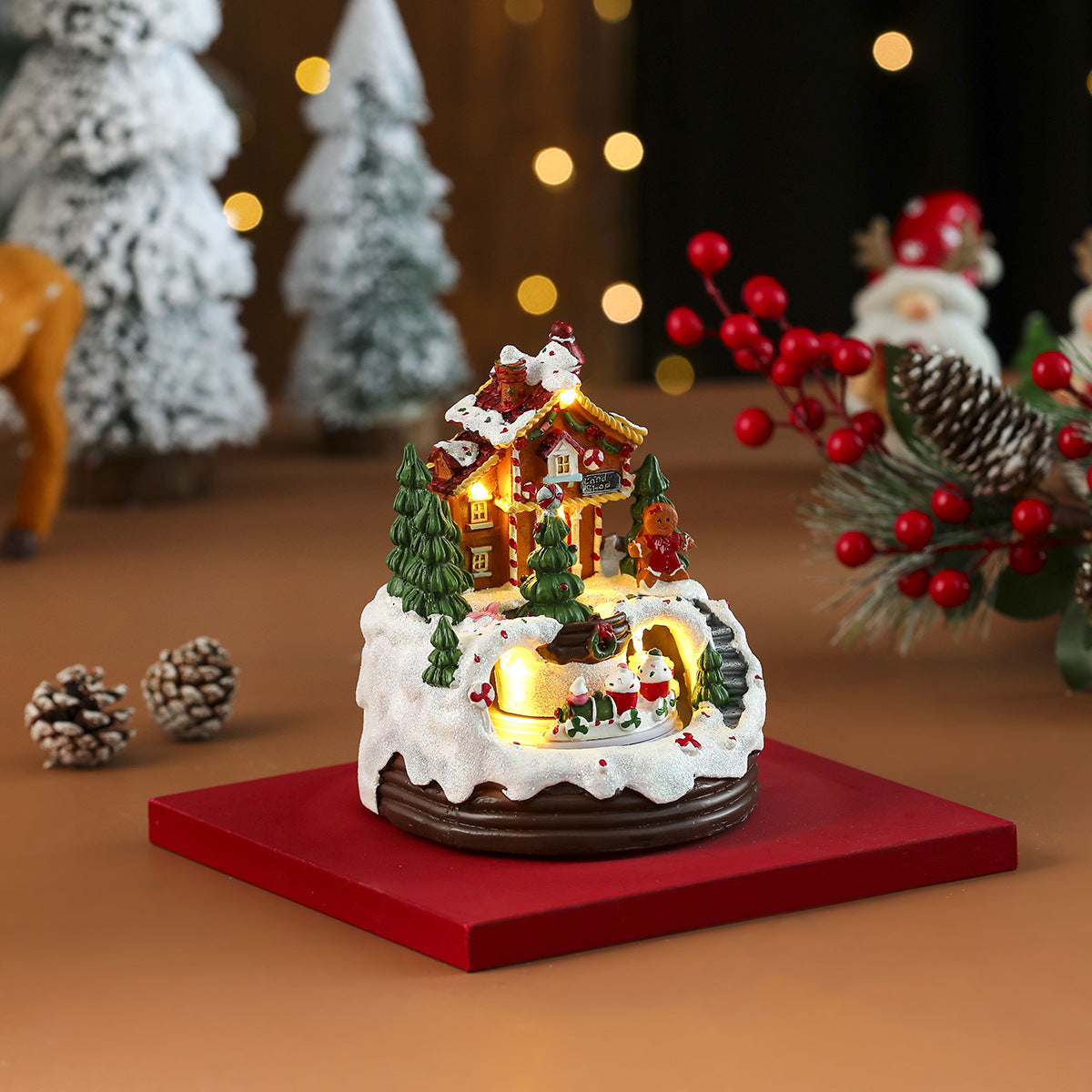 Light Up Snowman Figurine with a Classic Top Hat and Scarf | 11.8 in Tall, Battery Powered | Warm Glow for Mantel Displays
