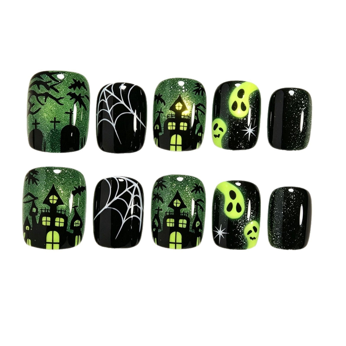 Halloween Press-On Nails | Available in Jelly | Glue-Free Application in Minutes for Parties and Nights Out