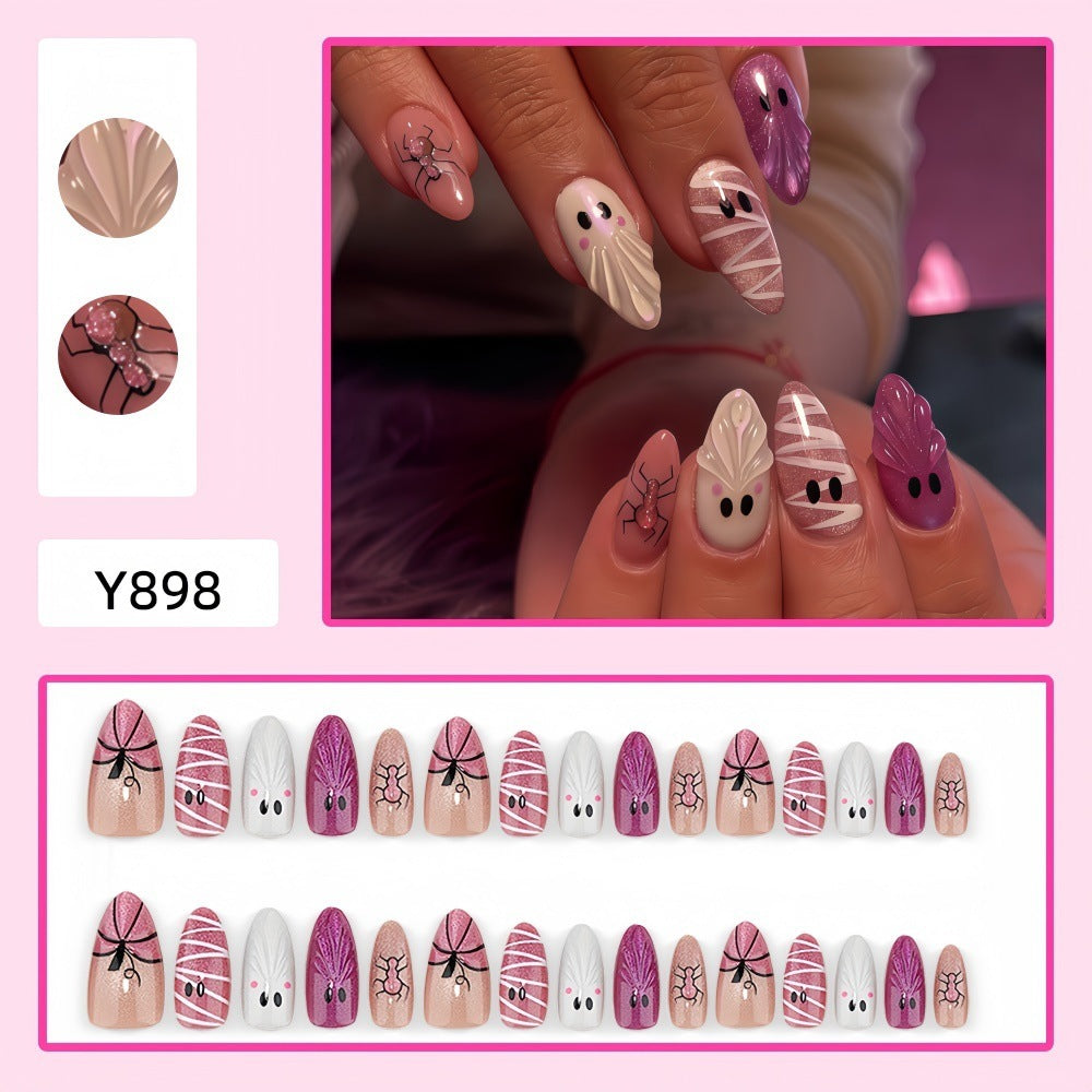 Halloween Press-On Nails | Available in Yellow | Glue-Free Application in Minutes for Parties and Nights Out