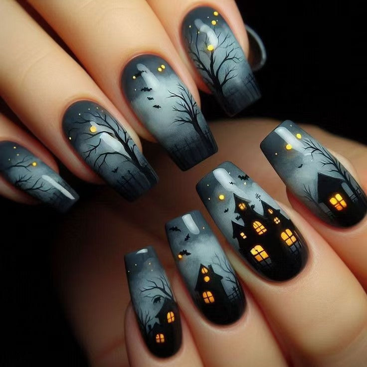 Halloween Press-On Nails | Available in Jelly | Glue-Free Application in Minutes for Parties and Nights Out
