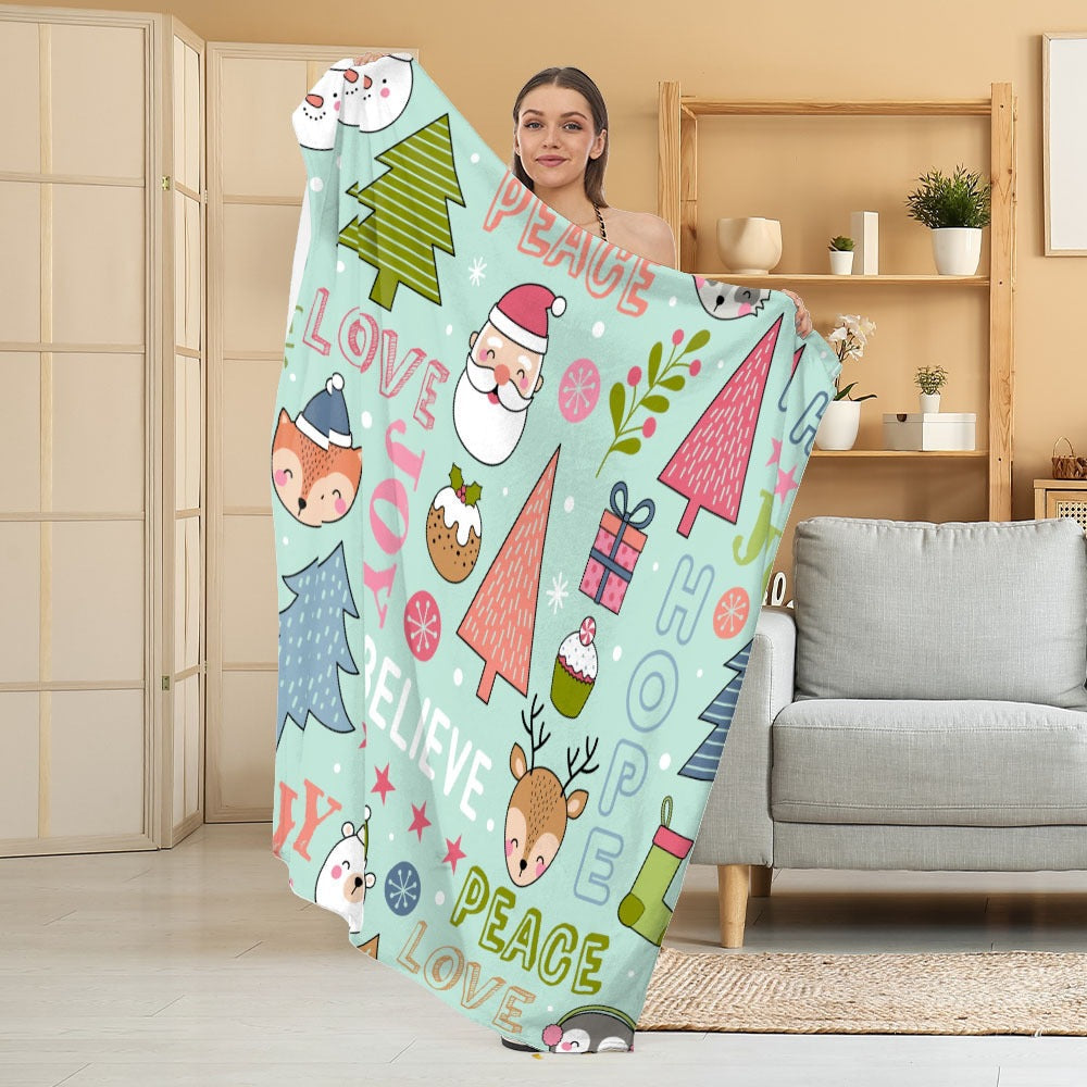 Halloween Throw Blanket | Available in White | Soft Fleece for Sofas, Beds, and Movie Nights