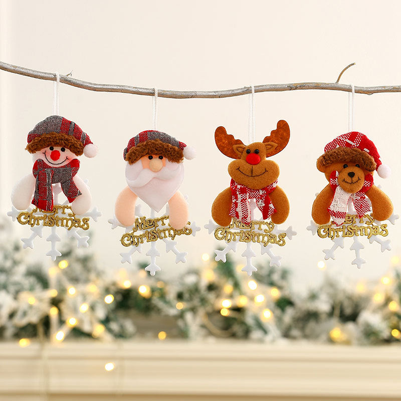 Plush Snowman Holiday Ornament with Scarf and Hanging Loop | Soft Character Decor | Festive Christmas Tree Decorations