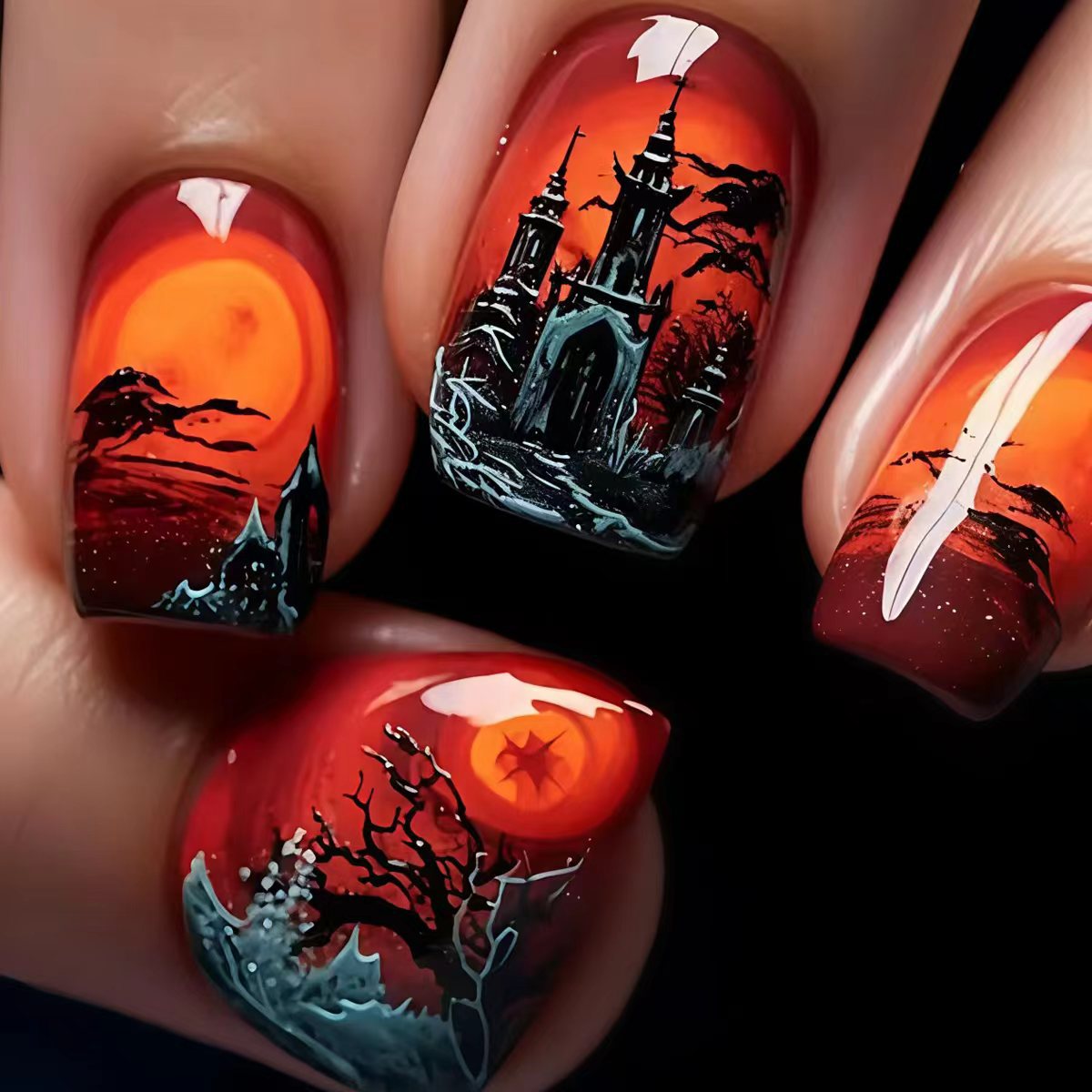 Halloween Press-On Nails | Available in Jelly | Glue-Free Application in Minutes for Parties and Nights Out