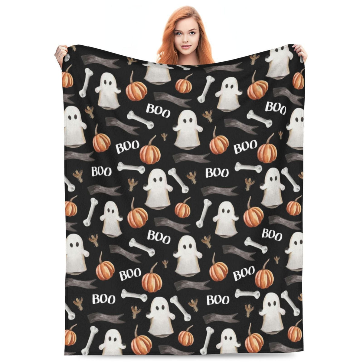 Halloween Throw Blanket | Available in 5 Colors and 3 Sizes | Soft Fleece for Sofas, Beds, and Movie Nights