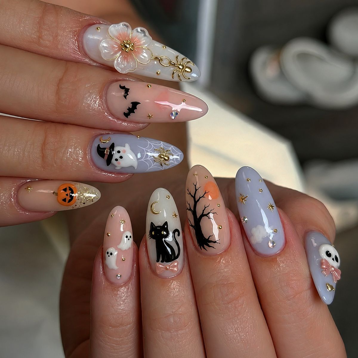 Halloween Press-On Nails | Available in Unbekannt | Glue-Free Application in Minutes for Parties and Nights Out