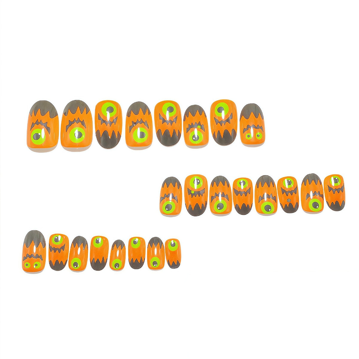 Halloween Press-On Nails | Available in Black | Glue-Free Application in Minutes for Parties and Nights Out