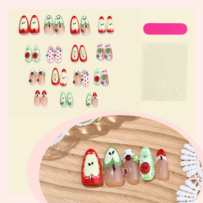 Christmas Nail Designs with Reindeer Snowman and Tree | Festive Press On Nails for Winter | Easy Holiday Manicure at Home
