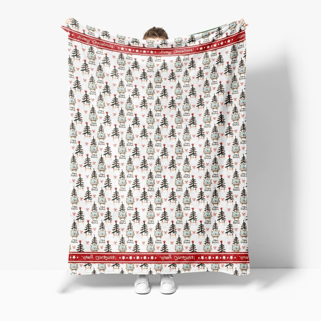Christmas Blanket with Gingerbread Men and Candy Canes | Ultra-Soft Festive Throw for Cold Evenings | Three Designs