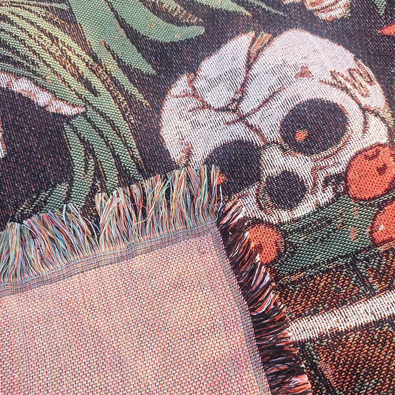 Halloween Throw Blanket | Available in Kürbis-Skelett | Soft Fleece for Sofas, Beds, and Movie Nights