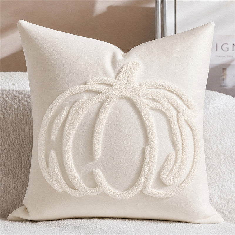 Halloween Pumpkin Throw Pillow | Available in 8 Colors and 2 Sizes | Plush Accent for Sofas, Chairs, and Beds
