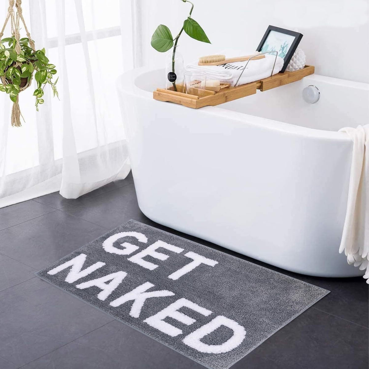 Bath Mat with a Tufted Surface and a Non-Slip Back | Absorbent Underfoot, Machine Washable | 14 Designs to Pick From