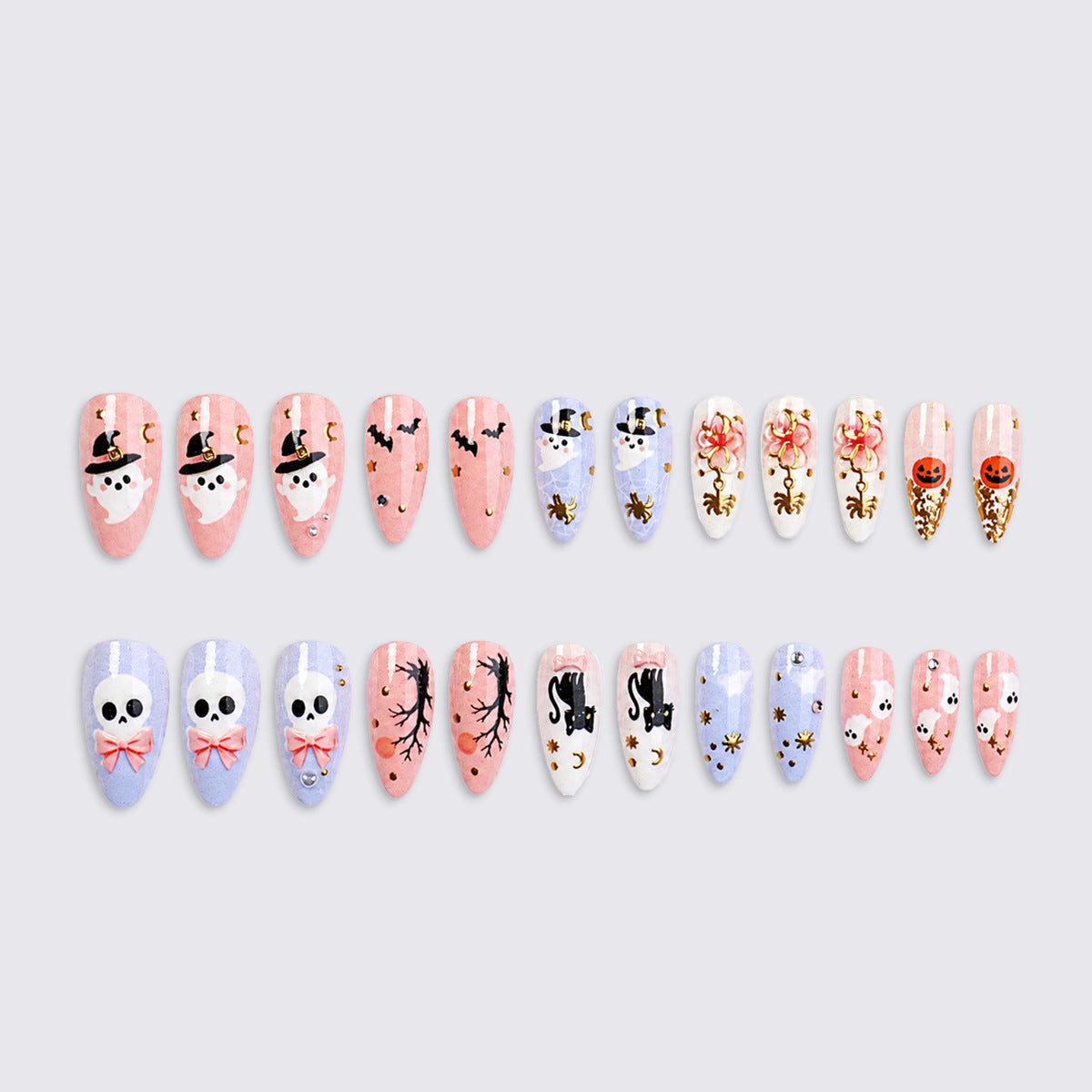 Halloween Press-On Nails | Available in Unbekannt | Glue-Free Application in Minutes for Parties and Nights Out