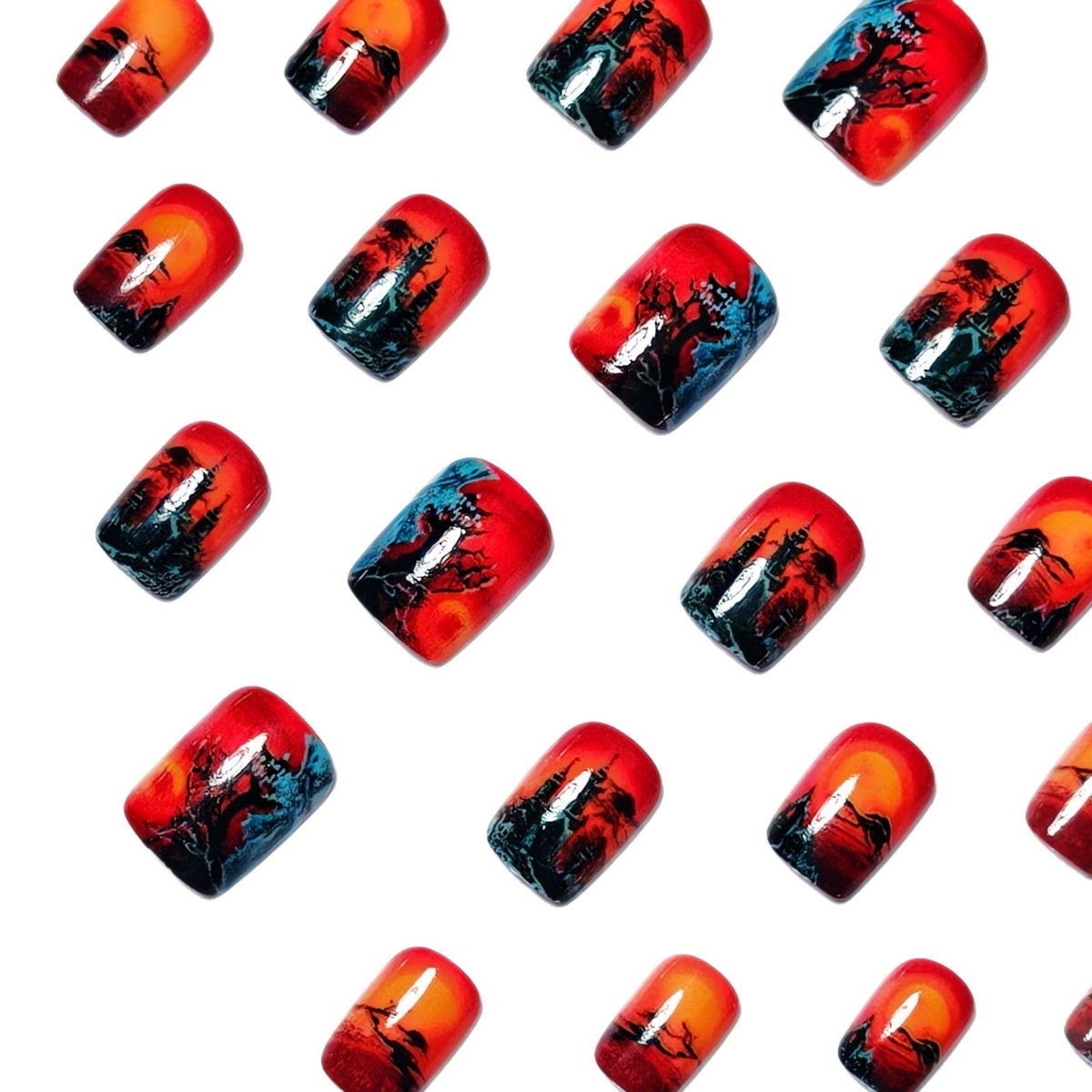 Halloween Press-On Nails | Available in Jelly | Glue-Free Application in Minutes for Parties and Nights Out