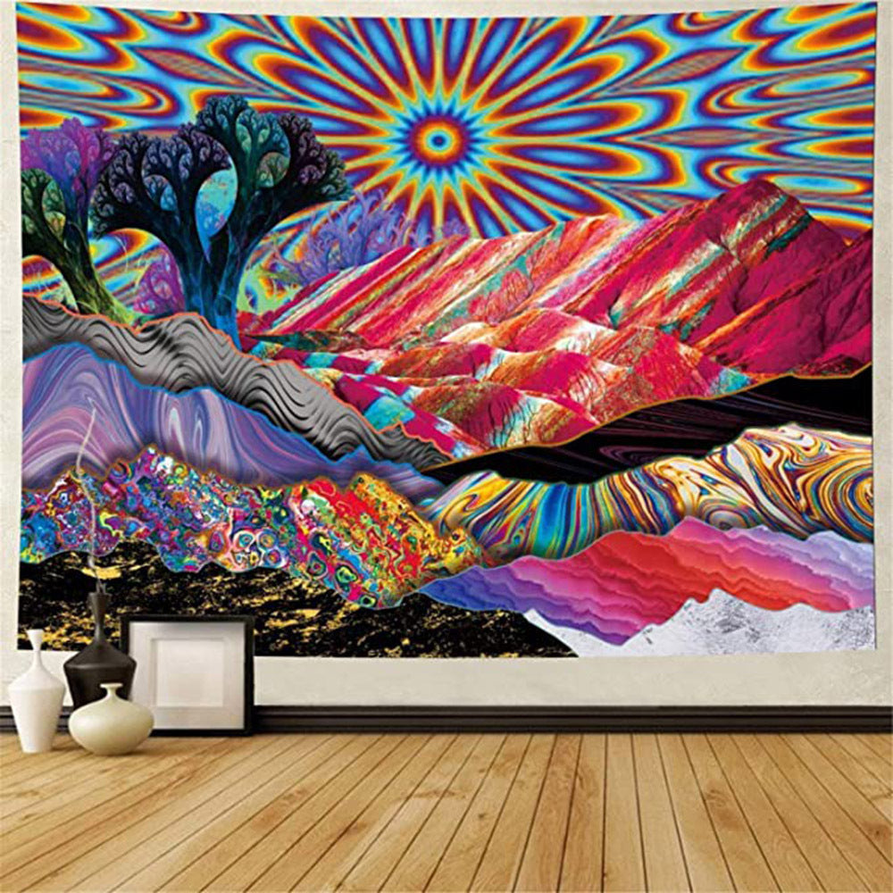 Cosmic Print Tapestry Wall Decor with Reinforced Edges | Printed Fabric Panel for Bedroom and Dorm | 3 Designs