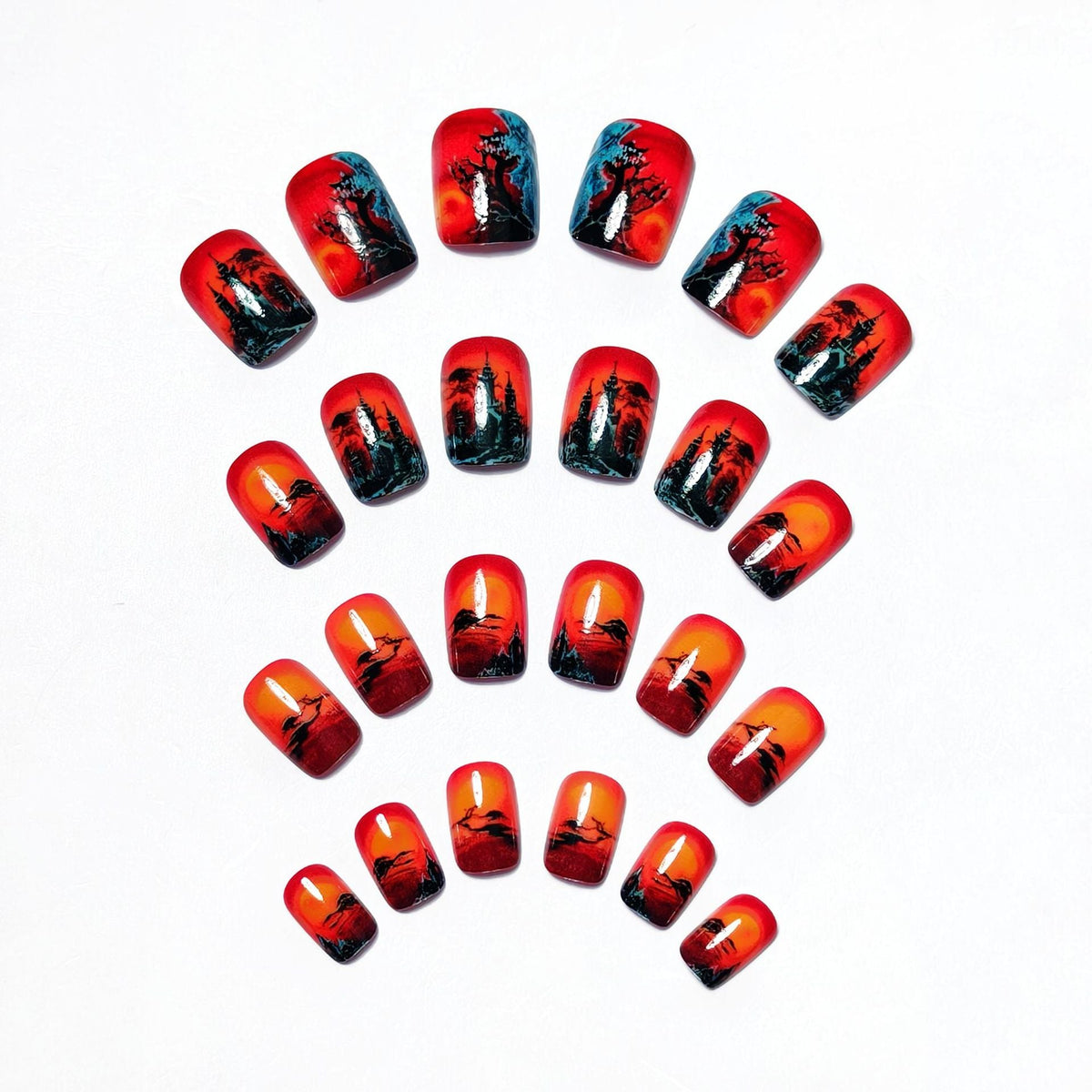 Halloween Press-On Nails | Available in Jelly | Glue-Free Application in Minutes for Parties and Nights Out