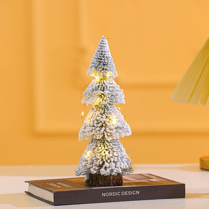 Mini Christmas Tree with Warm LED Lights | Nordic Styling for Desks and Side Tables | Festive Holiday Decorations