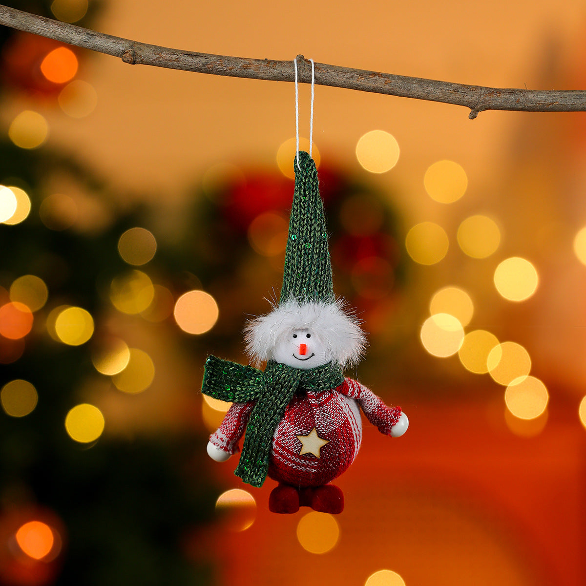 Hanging Santa Figurine with a Fluffy Beard | Tree, Doorway and Centerpiece Christmas Decorations | Handy Loop Included