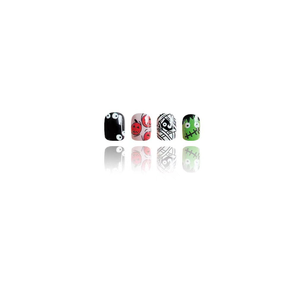 Halloween 3D Press-On Nails | Available in Transparent | Glue-Free Application in Minutes for Parties and Nights Out