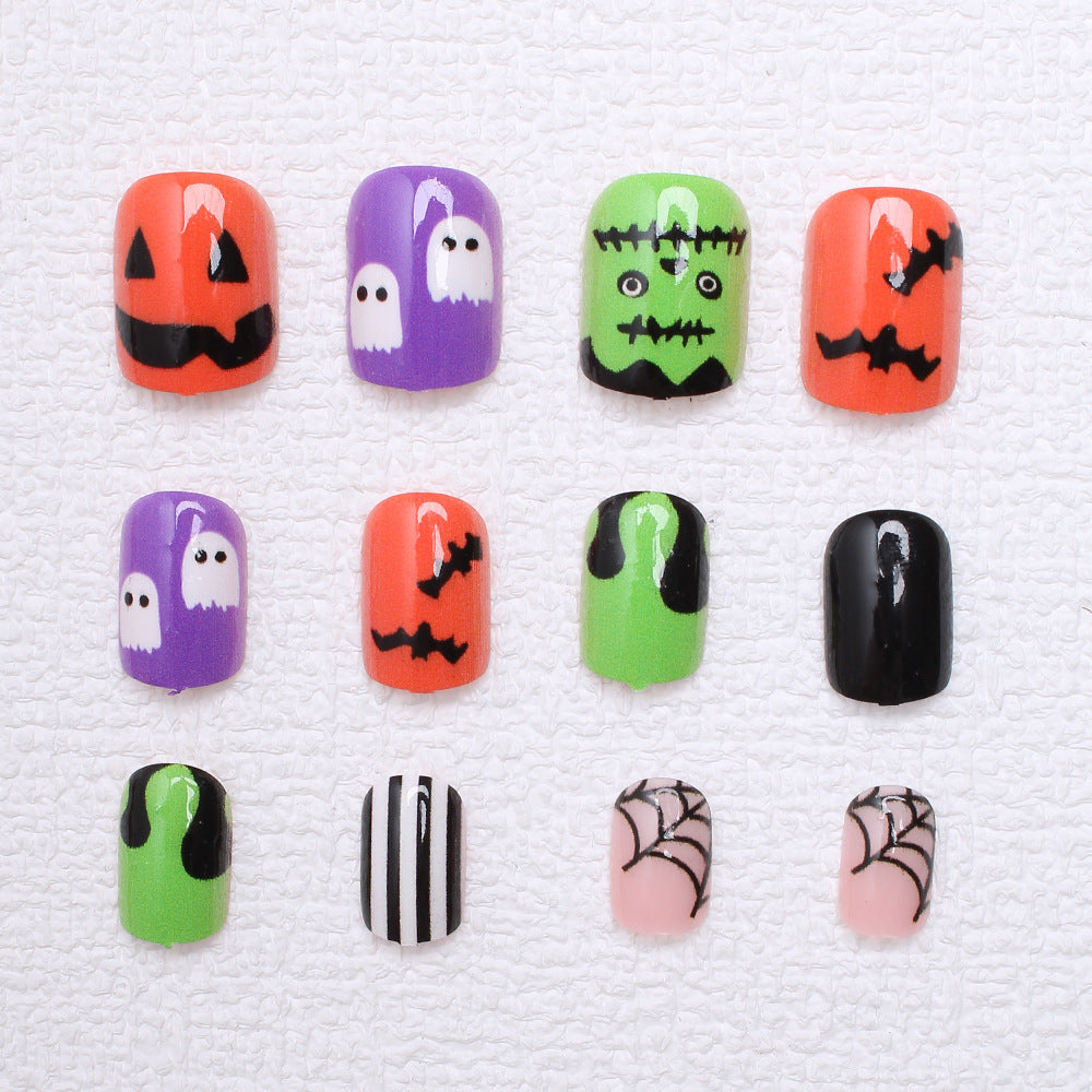 Halloween 3D Press-On Nails | Available in Transparent, Yellow | Glue-Free Application in Minutes for Parties and Nights Out