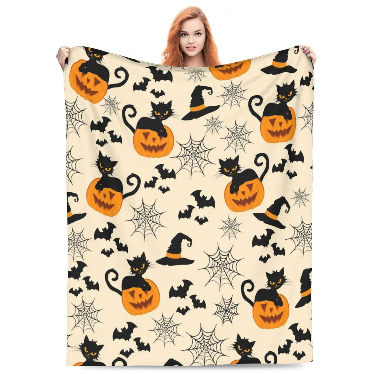 Halloween Throw Blanket | Available in 5 Colors and 3 Sizes | Soft Fleece for Sofas, Beds, and Movie Nights