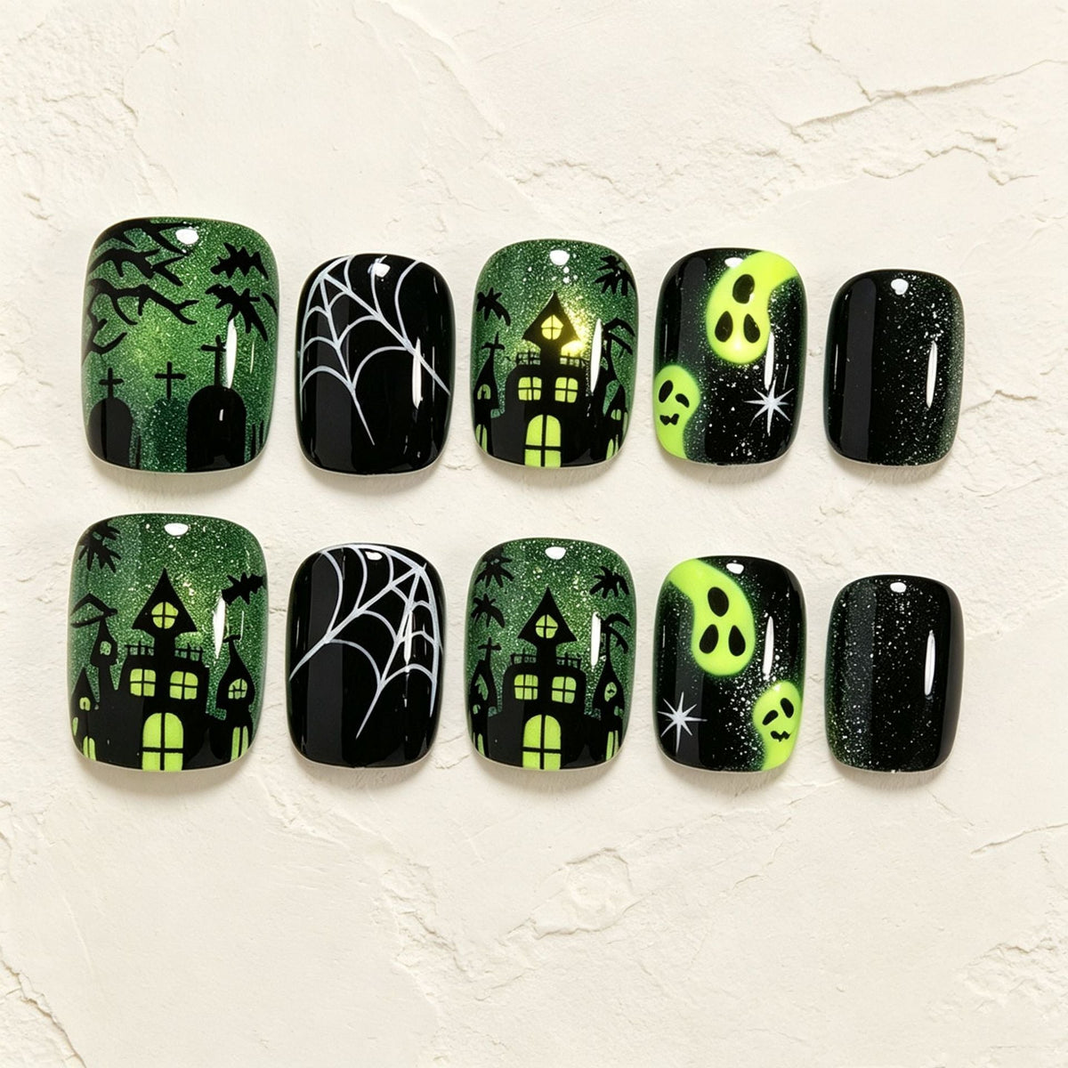 Halloween Press-On Nails | Available in Jelly | Glue-Free Application in Minutes for Parties and Nights Out